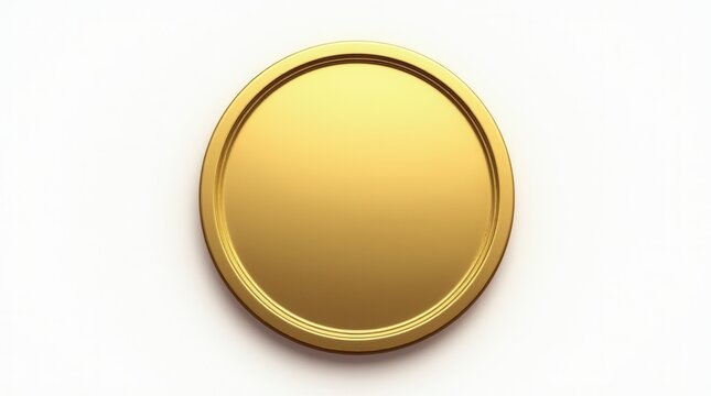Gold Medal Isolated on White Background Award and Achievement Concept