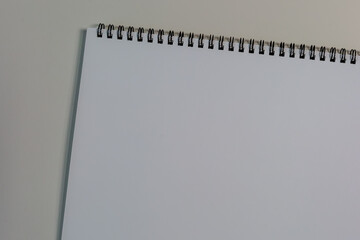 Blank open pocket book, catalog, magazine, note mock up template white paper texture on white...