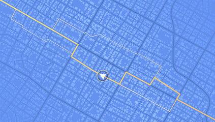 Travel concept. Geolocation and abstract GPS navigation, online navigation map pointer, place mark with map navigation. Tracking path with app. Vector illustration