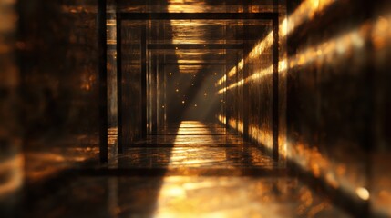 Light Reflections in a Dark Tunnel of Cubes