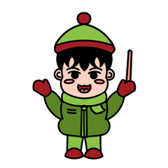 A Kid in Winter Clothes