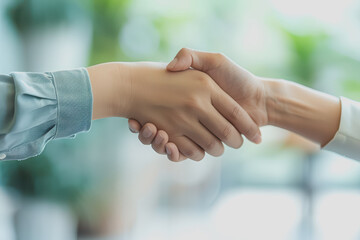 Businessman hands shaking hands, working together, businessman concept for support in the office.