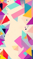 Obraz premium Colorful geometric abstract background with dynamic shapes and patterns, design