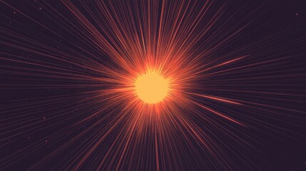 Fototapeta premium Radiant Sunburst on Dark Background