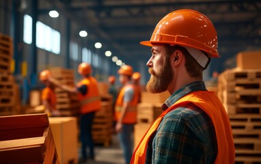 Dedicated Industrial Worker in Warehouse