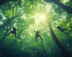 Team Building Activity in a Serene Outdoor Setting