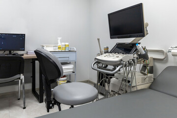 Modern Medical Office with Ultrasound Equipment