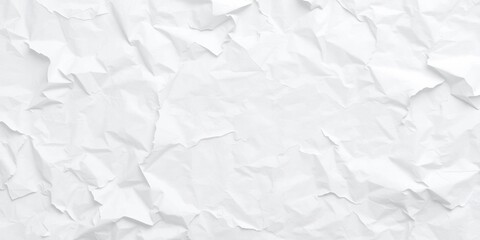 Obraz premium Crumpled white paper with creases and wrinkles, creased