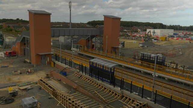 Train Station Construction for Newsham Railway Platform in Blyth Northumberland 