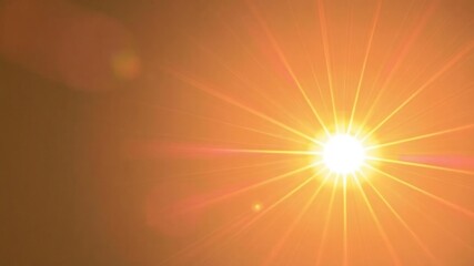Obraz premium Bright and vibrant vector illustration of a sun with a dramatic lens flare in the background, sunlight