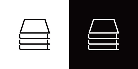 本のシンプルなラインアイコン