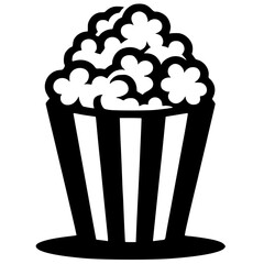Popcorn logo silhouette