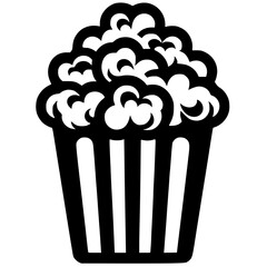 Popcorn logo silhouette