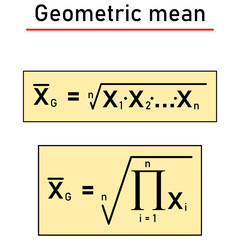 Geometric mean - formula for calculation, characteristic of the position of the statistical file