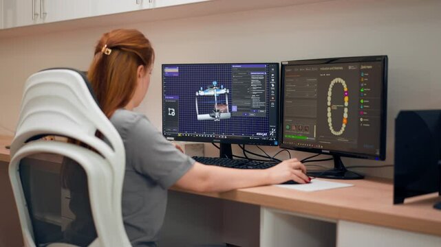 professional laboratory for the production of dental prostheses veneers 3D model of teeth on a computer discussion of further work
