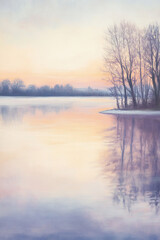 Obraz premium sunrise on the river