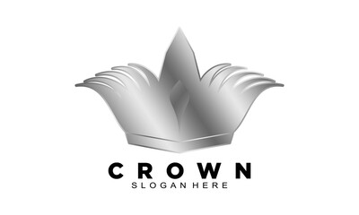 Obraz premium Silver prince crown illustration design vector