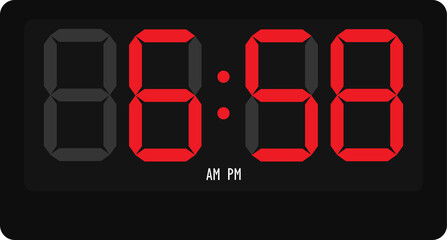 6 : 58 Digital clock