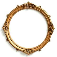 oval picture frame isolated