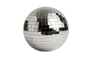Disco ball on white isolated background.