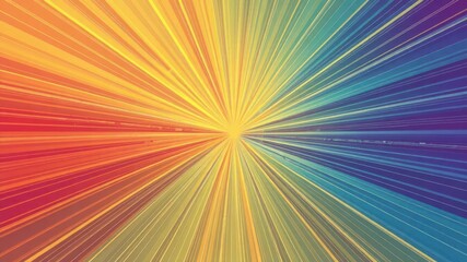 Obraz premium Sunburst vector background with colorful rays bursting outwards, graphic