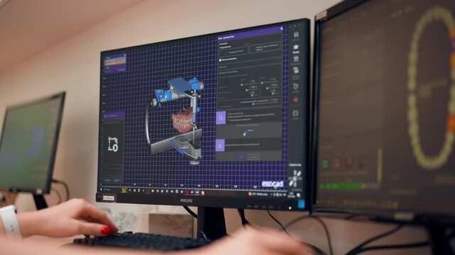 professional laboratory for the production of dental prostheses veneers 3D model of teeth on a computer discussion of further work