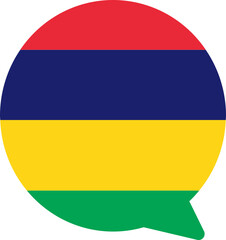 Obraz premium Mauritius Falg on Chat Icon