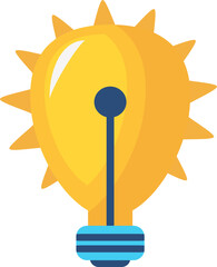 illustration of lamp, symbol of think.