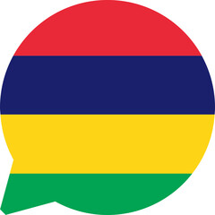 Chat Icon on Mauritius Flag