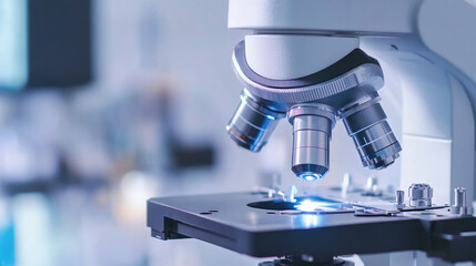 Microscope Focusing on Egg Cells in Petri Dish for Assisted Reproduction