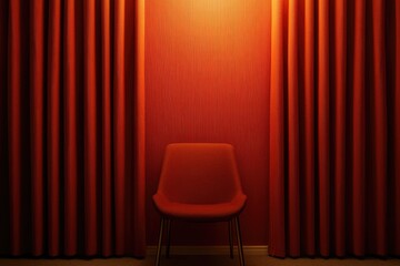 Small, intimate cozy room with heavy curtains and soft lighting for privacy