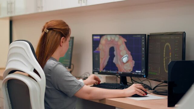 professional laboratory for the production of dental prostheses veneers 3D model of teeth on a computer discussion of further work