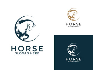 Horse Elegant Logo Symbol Vector, simple horse logo vector illustration
