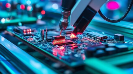 Modern robots and automation process, manufacturing