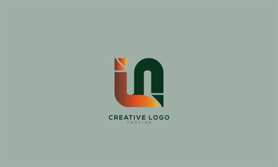 IN LN ILN Abstract initial monogram letter alphabet logo design