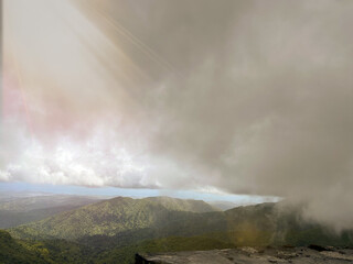clouds over the mountains