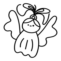 Hand drawn winter Christmas toy. Vector doodle illustration