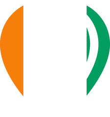 Ivory Coast flag on Map Icon
