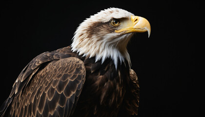 Obraz premium eagle, perfect lighting, spot light with dark background