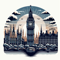 big ben logo illustration