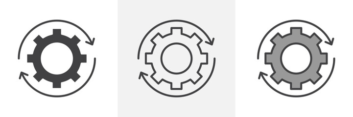 Efficiency icon in black and colored style.