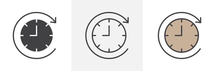 Fast processing icon in black and colored style.