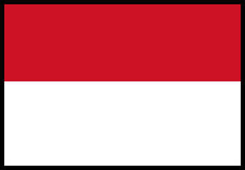 Indonesia Flag rectangle Icon