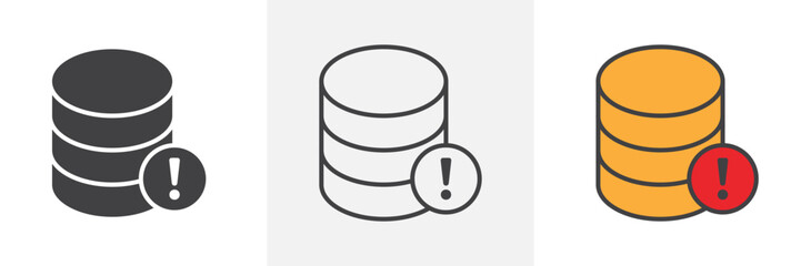 Data loss icon in black and colored style.