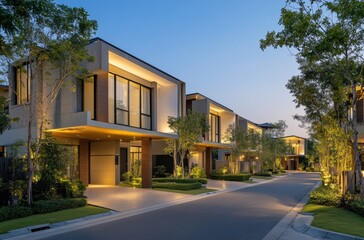 A sleek residential development, perfect for investors or families, offering modern homes in a quiet, secure environment.