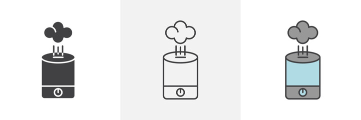 Humidifier icon in black and colored style.