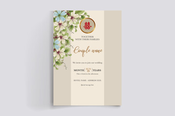 BRIDAL SHOWER FLORAL INVITATION TEMPLATE