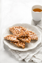 kozinaki dessert made of peanuts and molasses