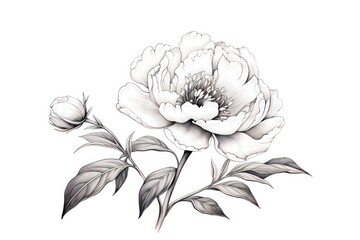 Flower pattern drawing sketch.