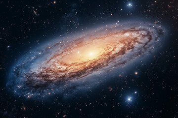 Fototapeta premium Galaxy, milky way, planet and space